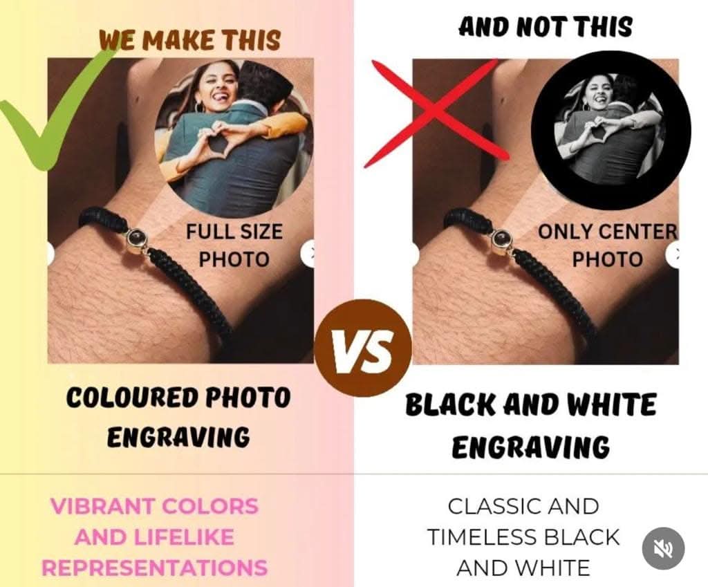 Ciondolo con barra per proiezione fotografica personalizzata
