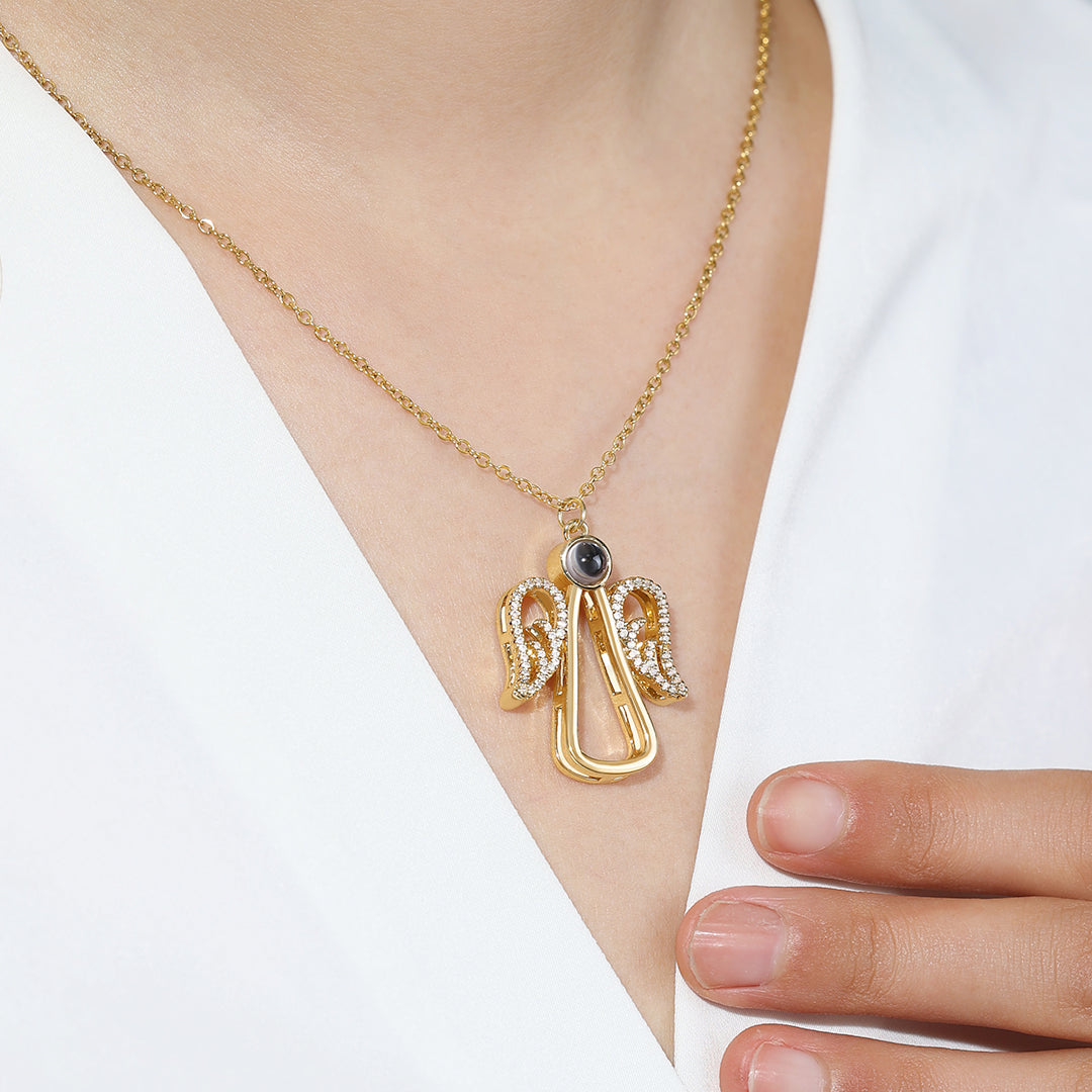 Collana personalizzata con foto di angeli