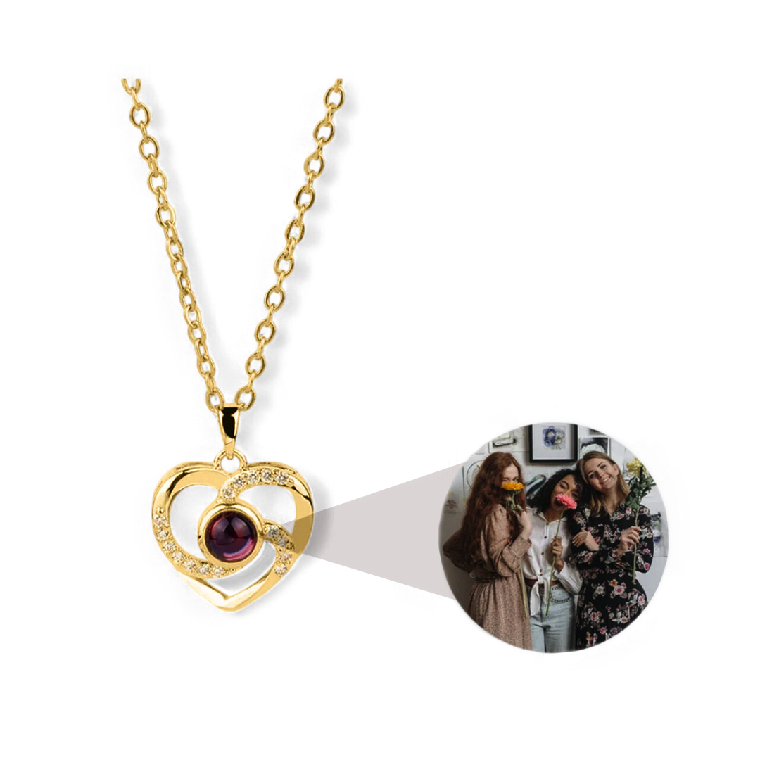 Collana con foto in pavé Center of My Heart