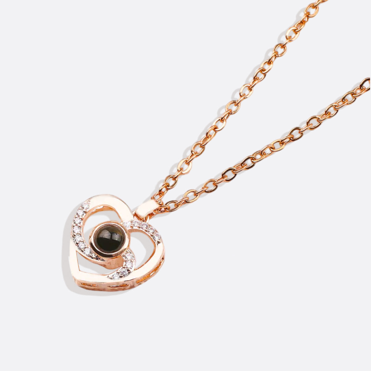 Collana con foto in pavé Center of My Heart