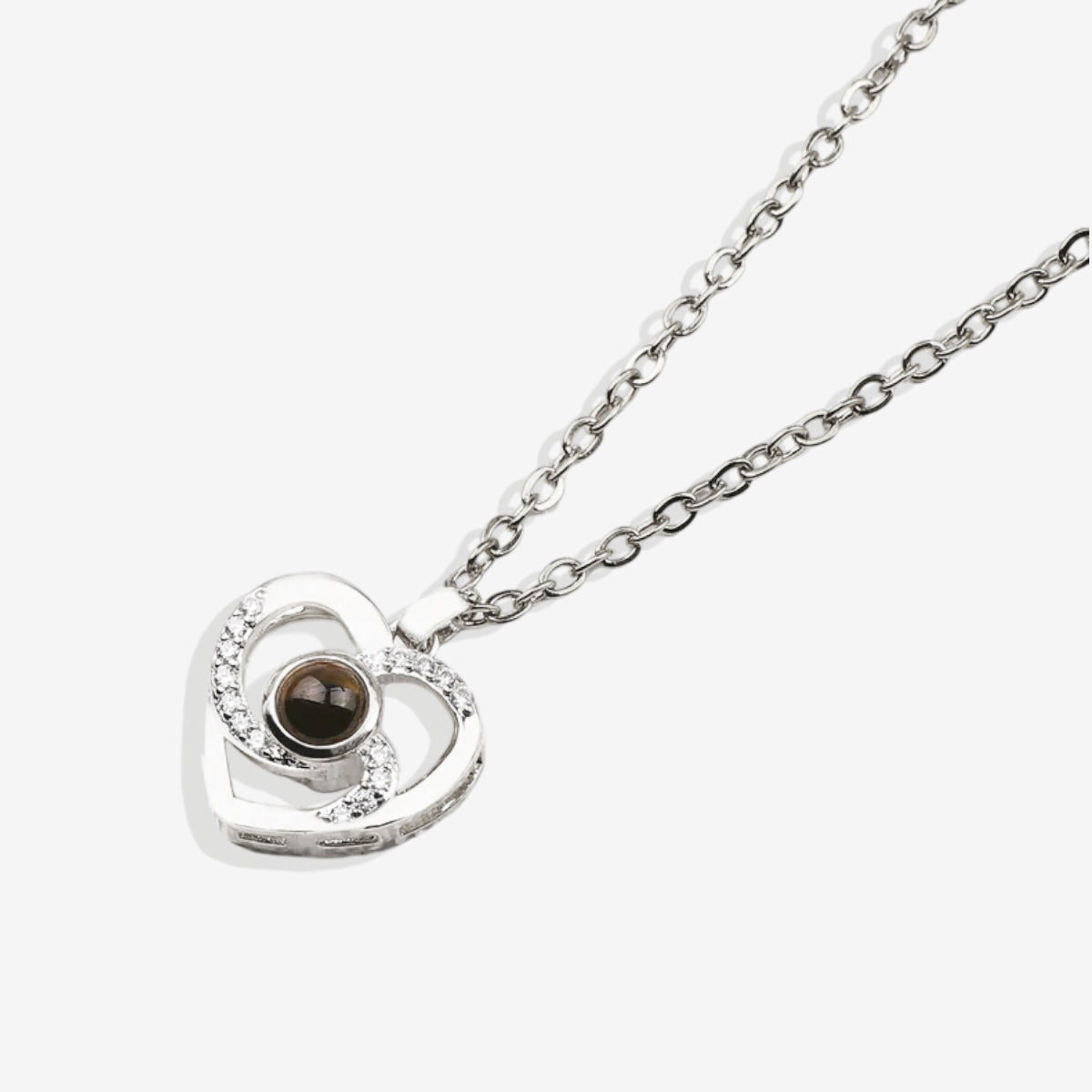 Collana con foto in pavé Center of My Heart