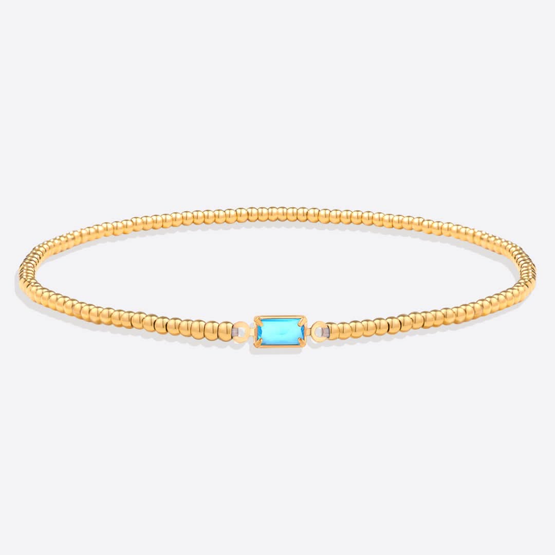 Bracciale con pietre di nascita in oro