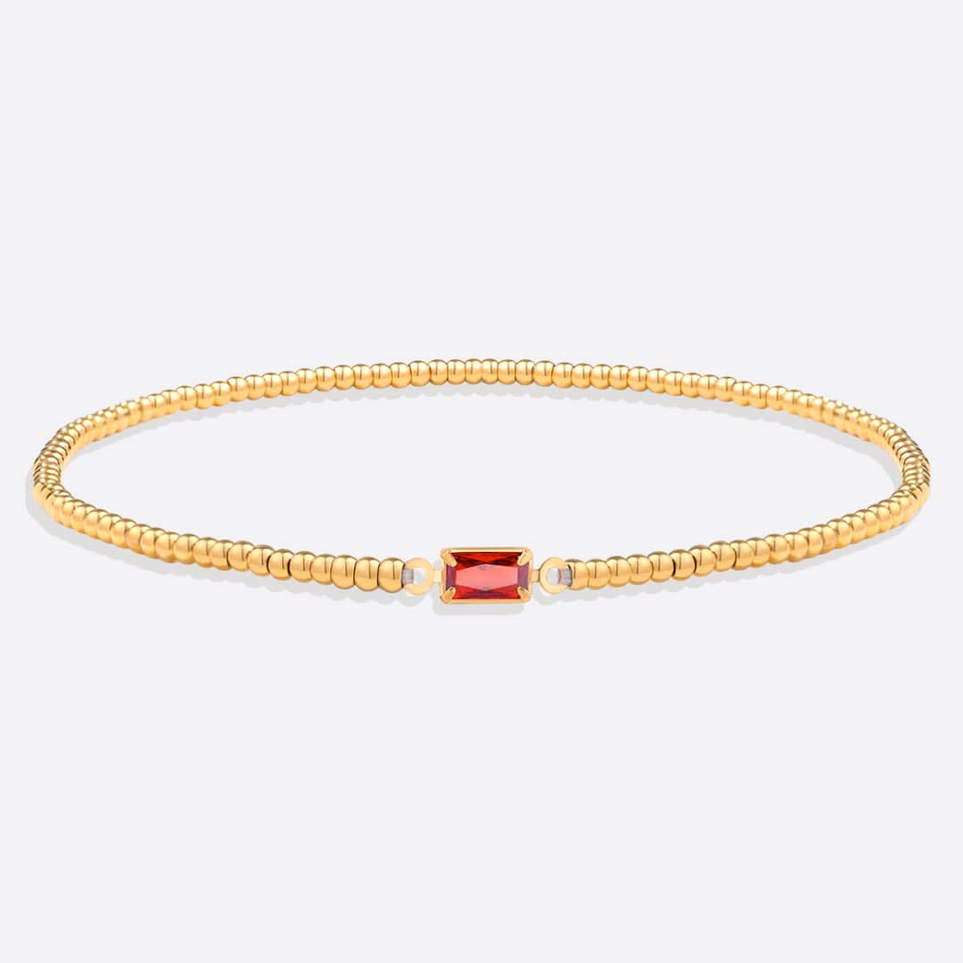 Bracciale con pietre di nascita in oro