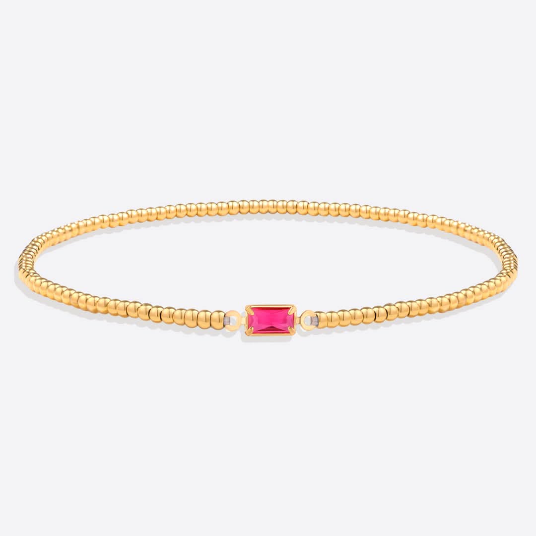 Bracciale con pietre di nascita in oro