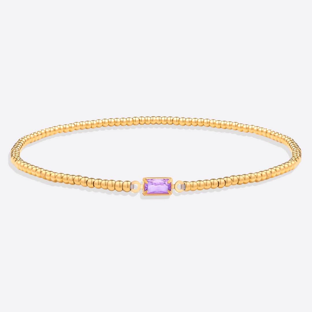 Bracciale con pietre di nascita in oro