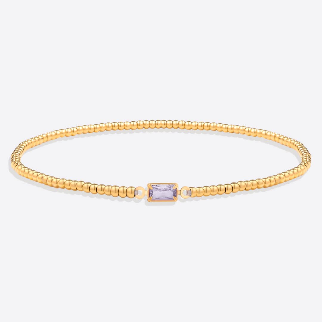 Bracciale con pietre di nascita in oro