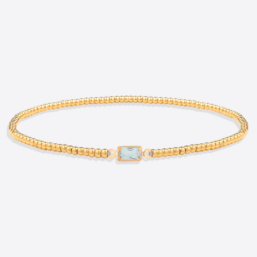 Bracciale con pietre di nascita in oro