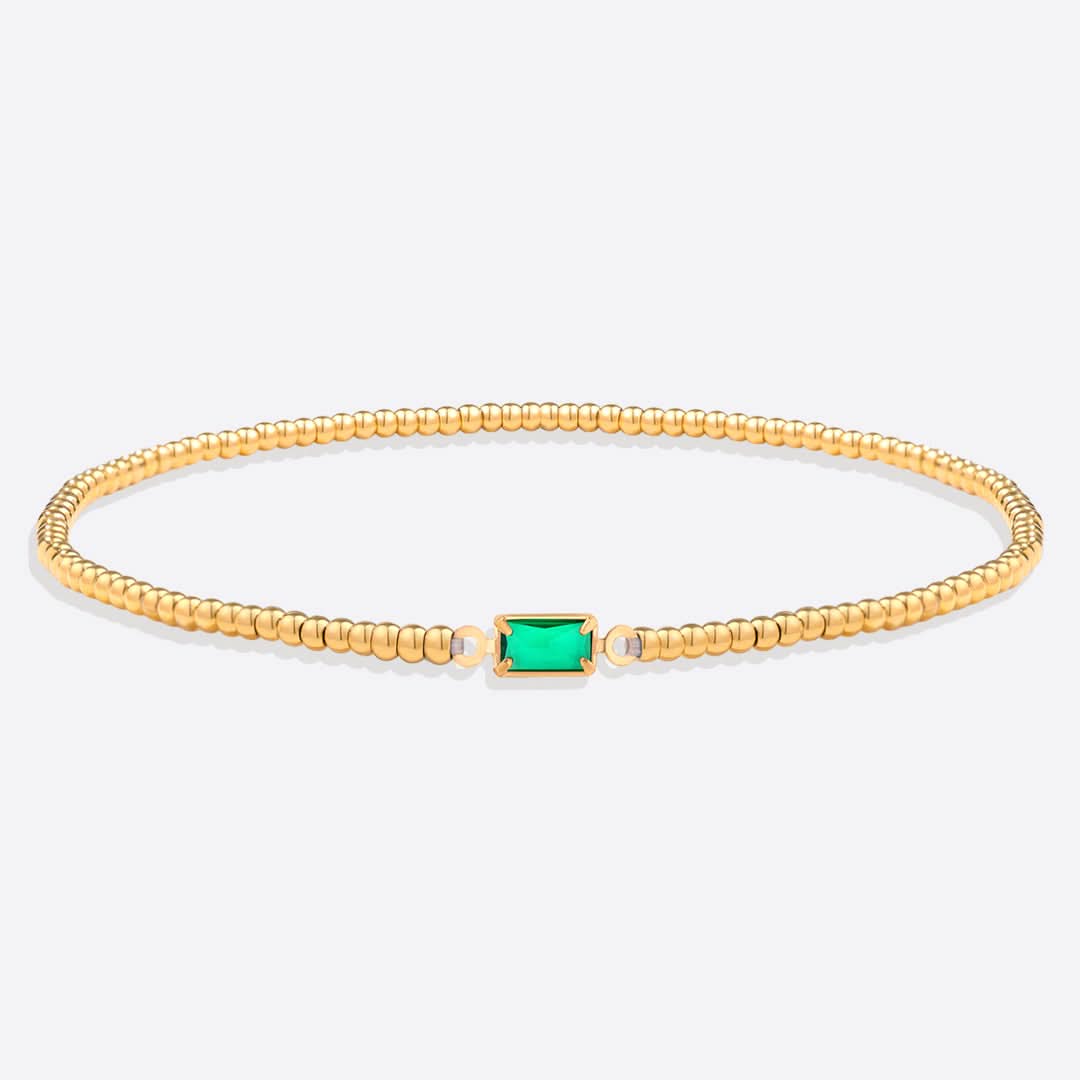 Bracciale con pietre di nascita in oro