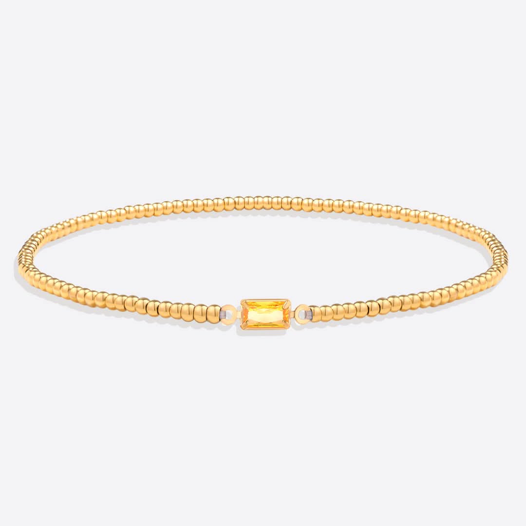 Bracciale con pietre di nascita in oro