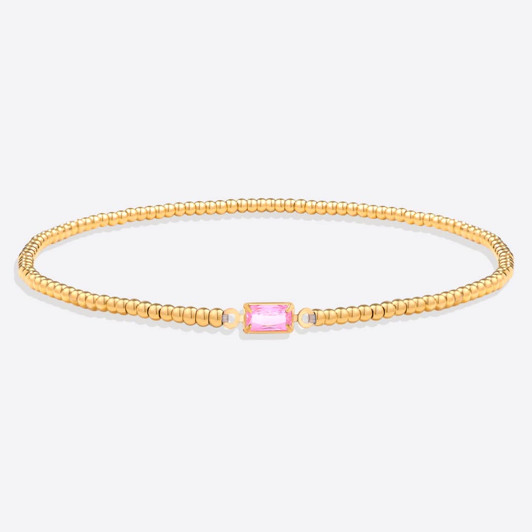 Bracciale con pietre di nascita in oro