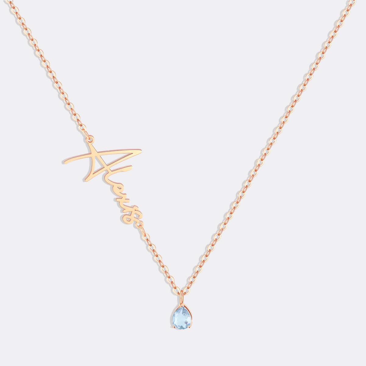 Collana con nome in pietra portafortuna fatta a mano