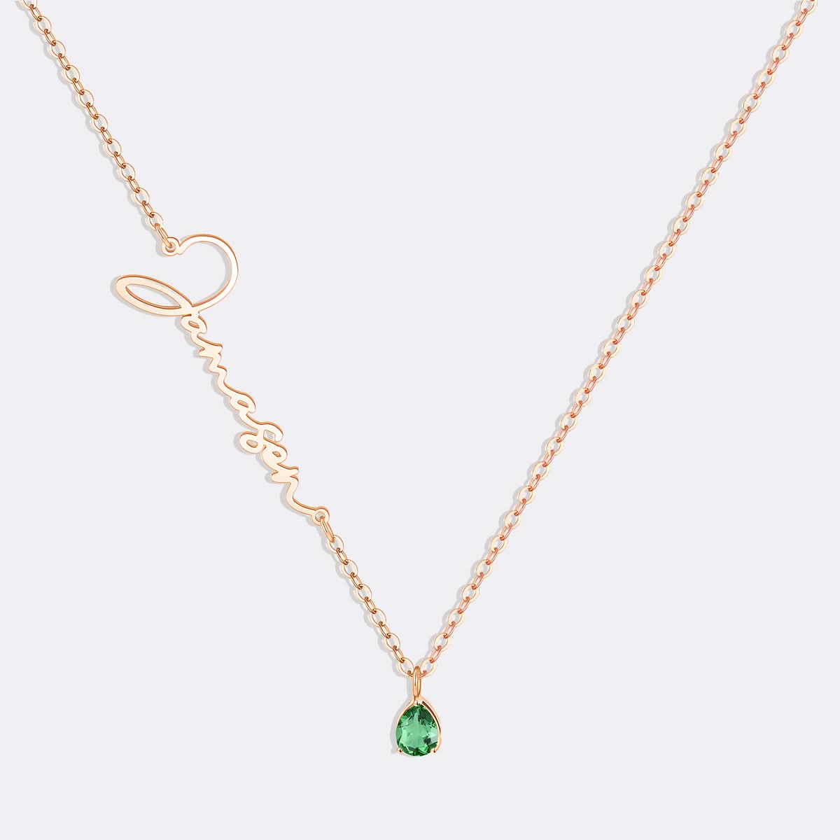 Collana con nome in pietra portafortuna fatta a mano