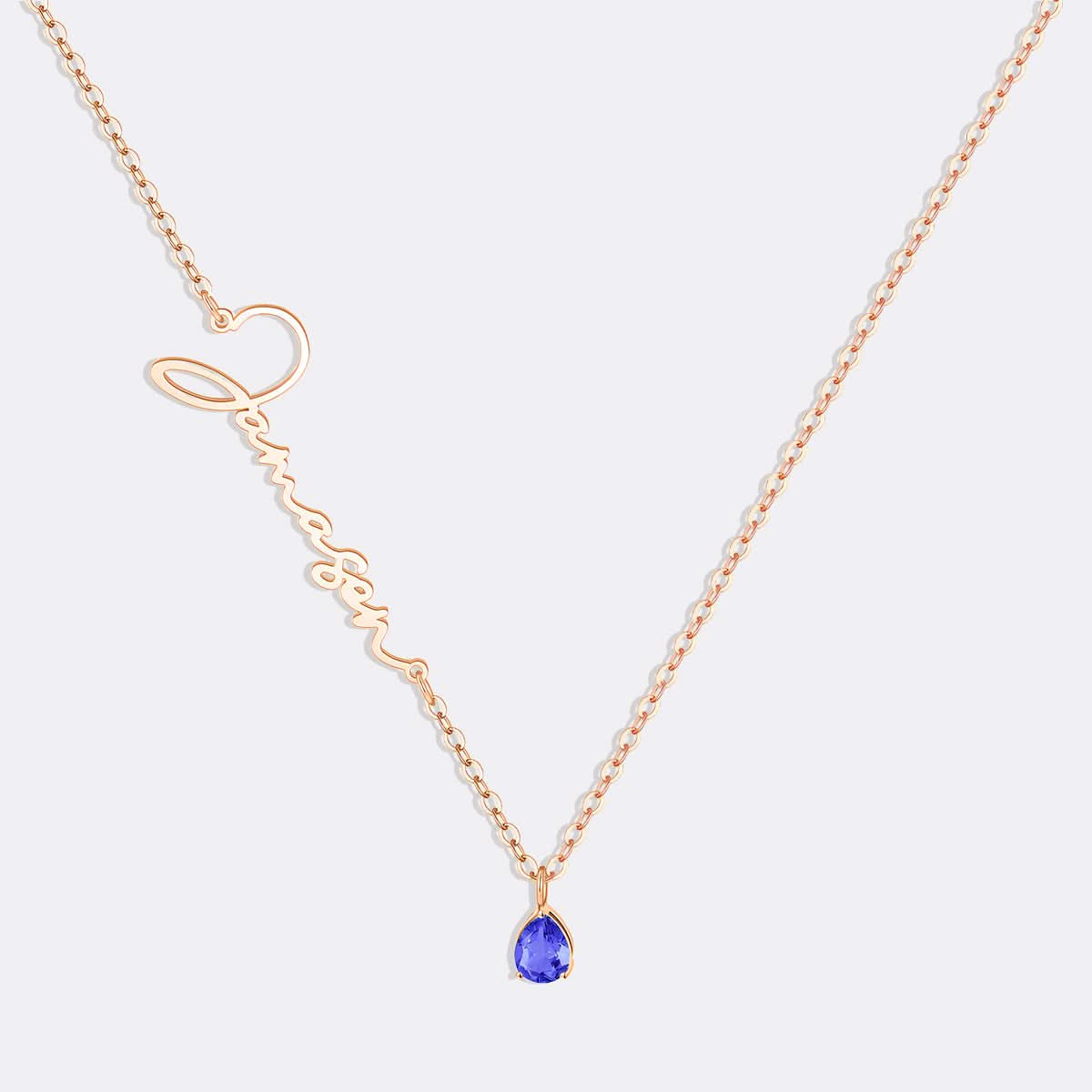 Collana con nome in pietra portafortuna fatta a mano