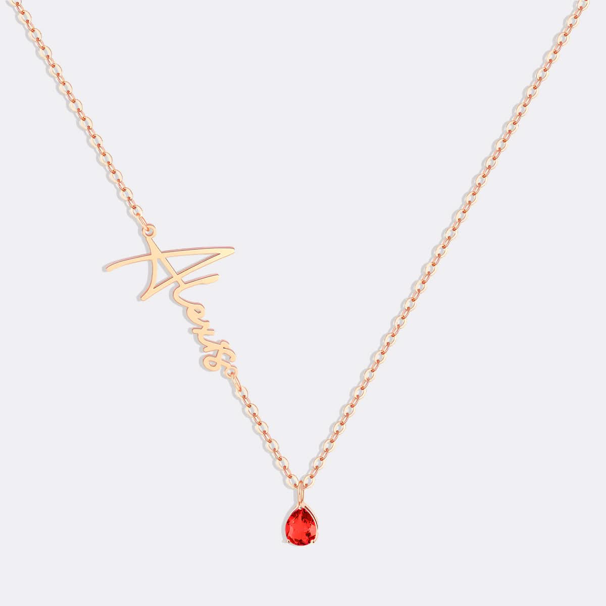 Collana con nome in pietra portafortuna fatta a mano