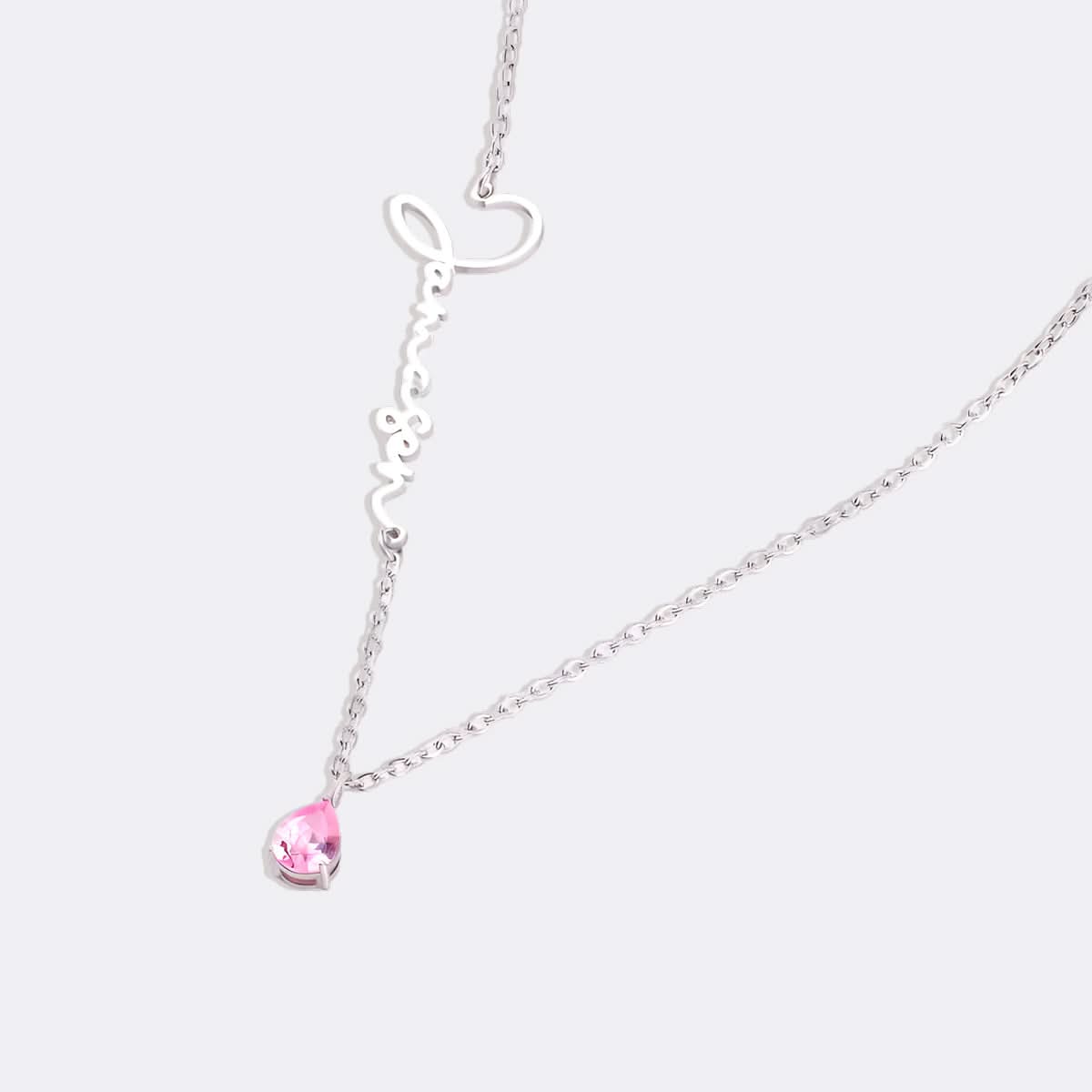 Collana con nome in pietra portafortuna fatta a mano