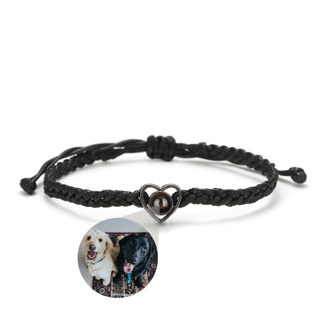 Bracciale fotografico regolabile con cuore