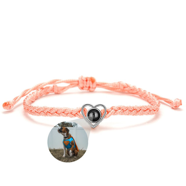 Bracciale fotografico regolabile con cuore