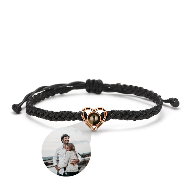 Bracciale fotografico regolabile con cuore