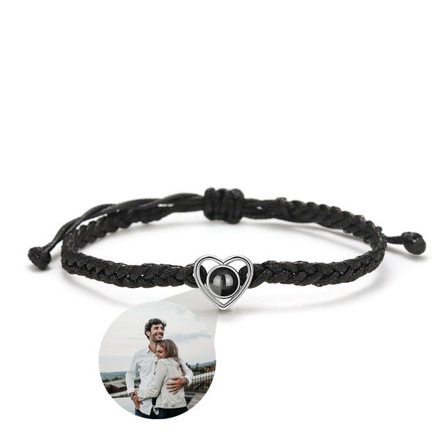 Bracciale fotografico regolabile con cuore