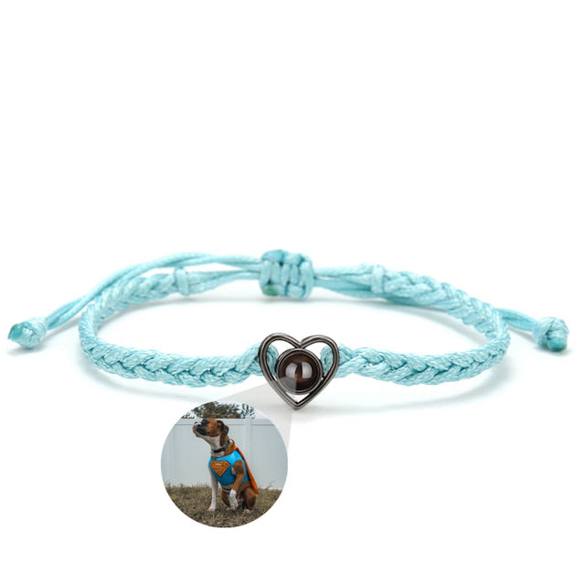 Bracciale fotografico regolabile con cuore