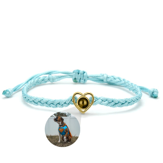Bracciale fotografico regolabile con cuore