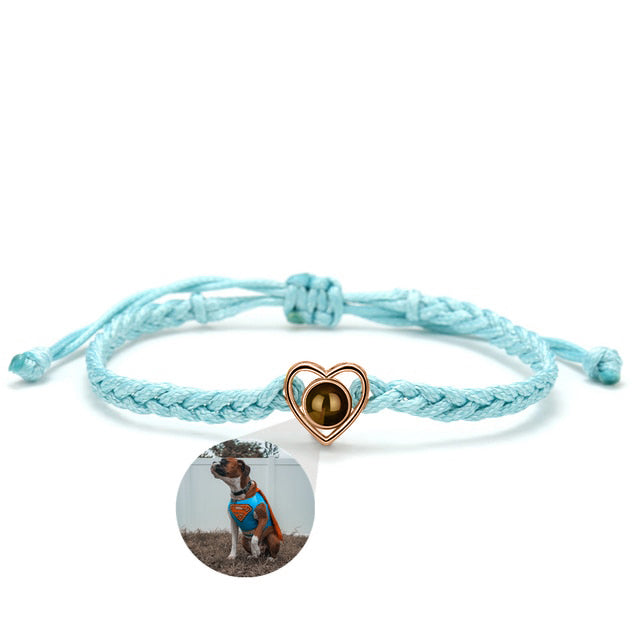 Bracciale fotografico regolabile con cuore