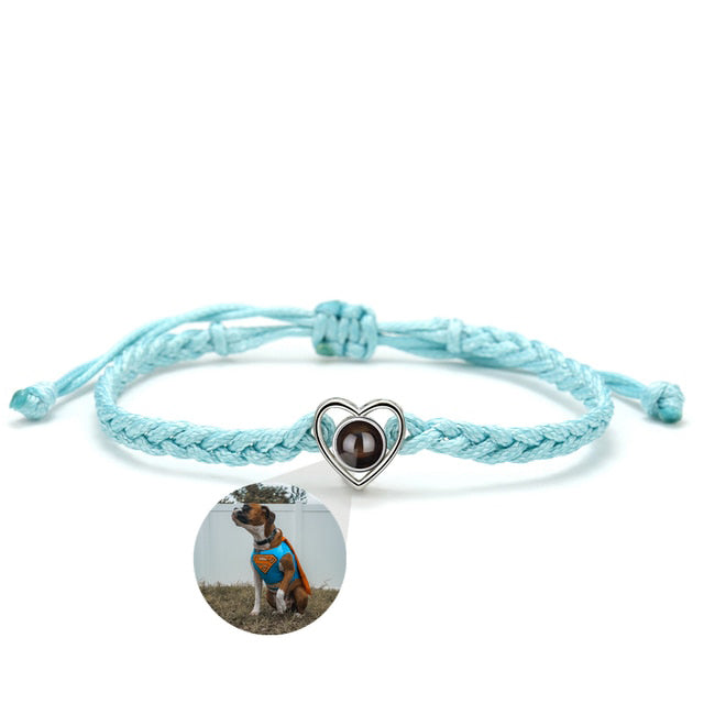 Bracciale fotografico regolabile con cuore
