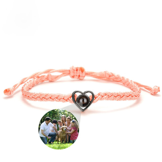 Bracciale fotografico regolabile con cuore