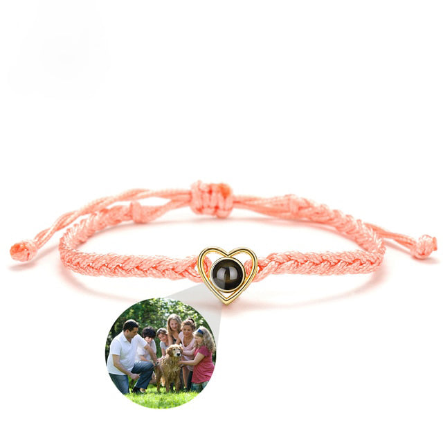 Bracciale fotografico regolabile con cuore