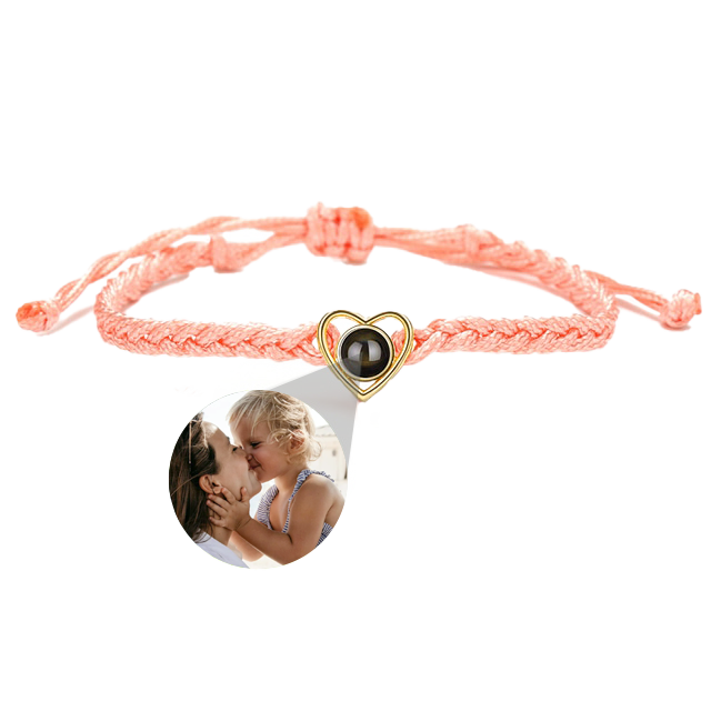 Bracciale fotografico regolabile con cuore