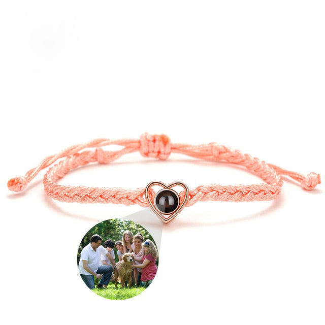 Bracciale fotografico regolabile con cuore