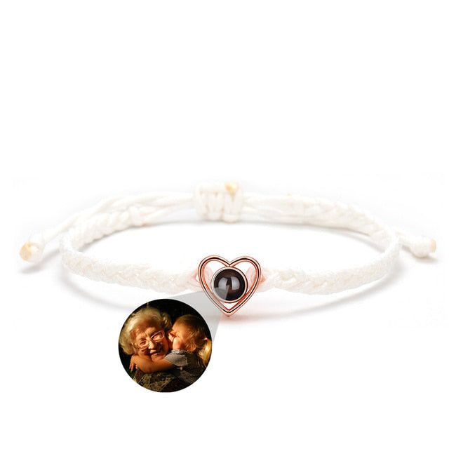 Bracciale fotografico regolabile con cuore