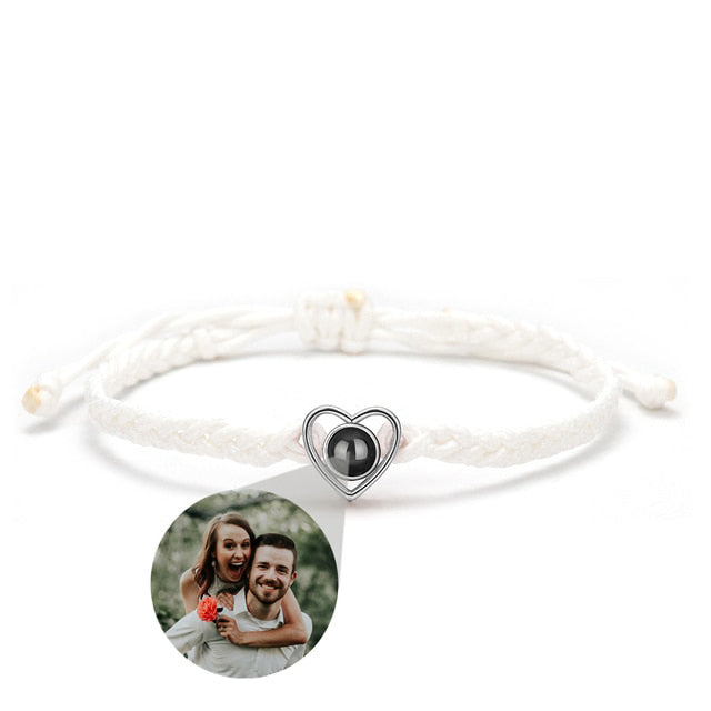 Bracciale fotografico regolabile con cuore