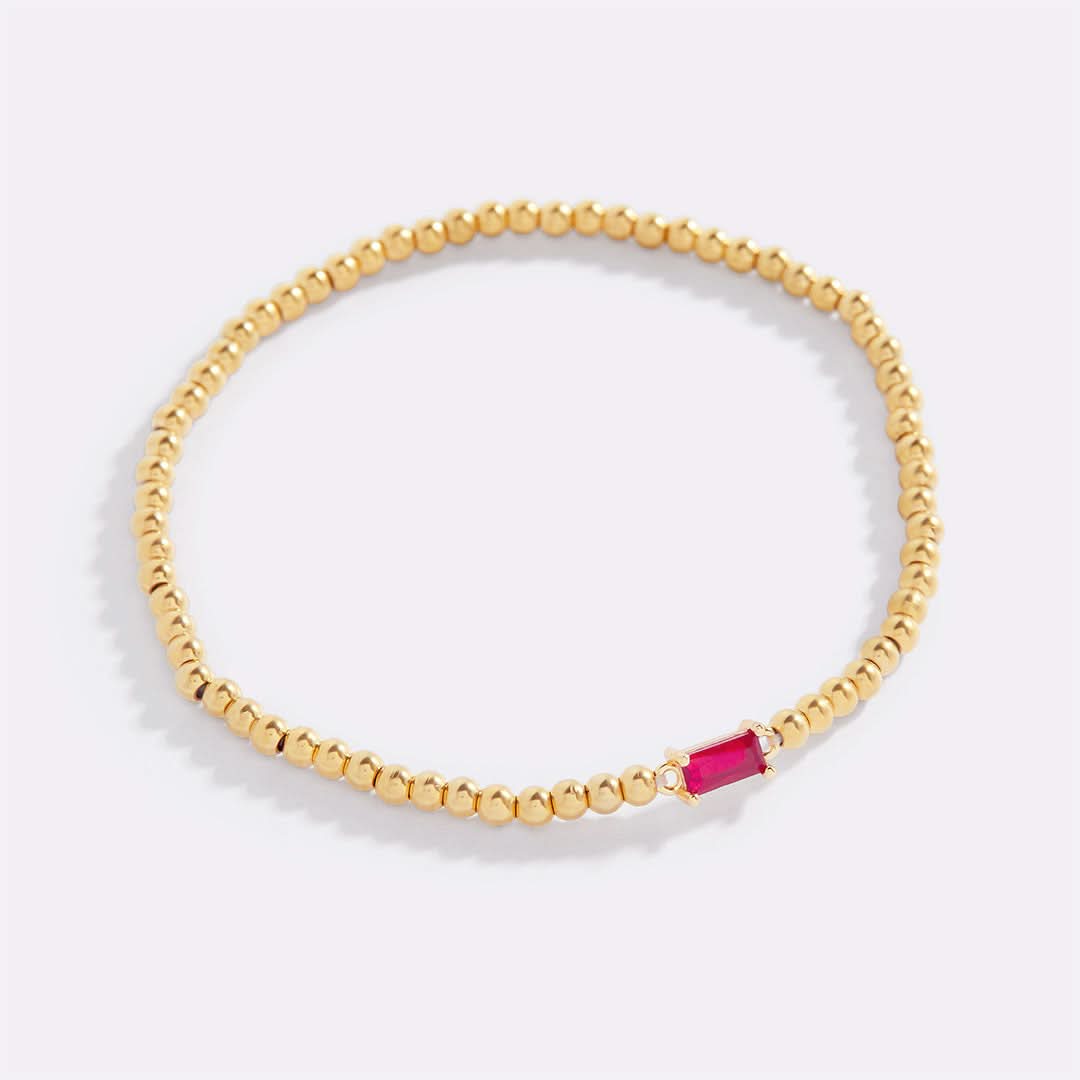 Bracciale con pietre di nascita in oro