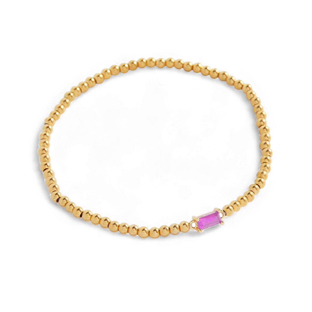 Bracciale con pietre di nascita in oro