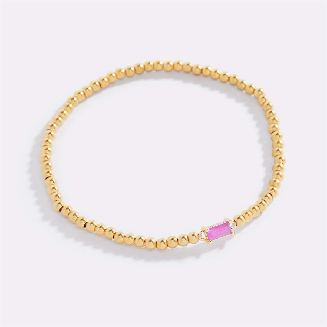 Bracciale con pietre di nascita in oro