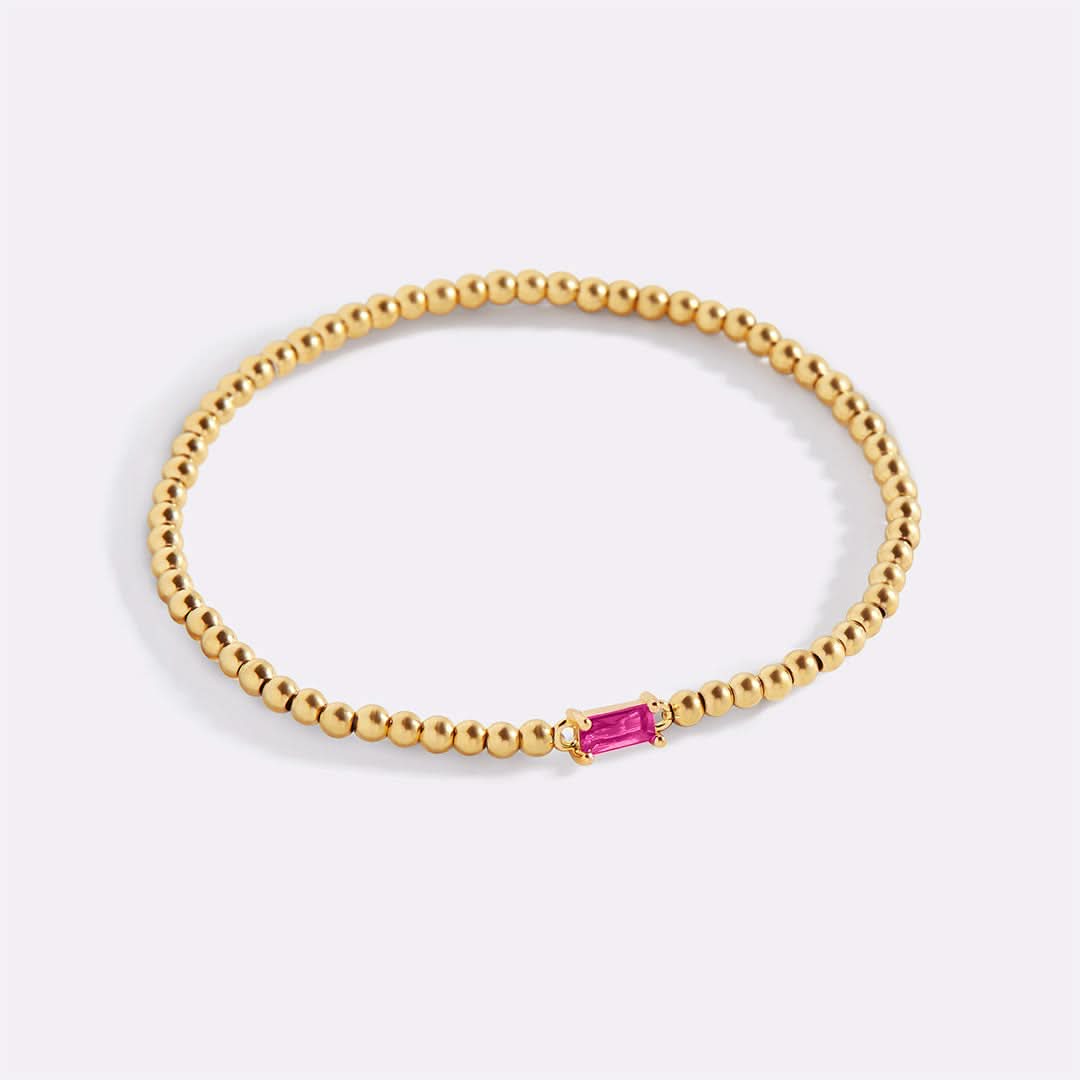 Bracciale con pietre di nascita in oro