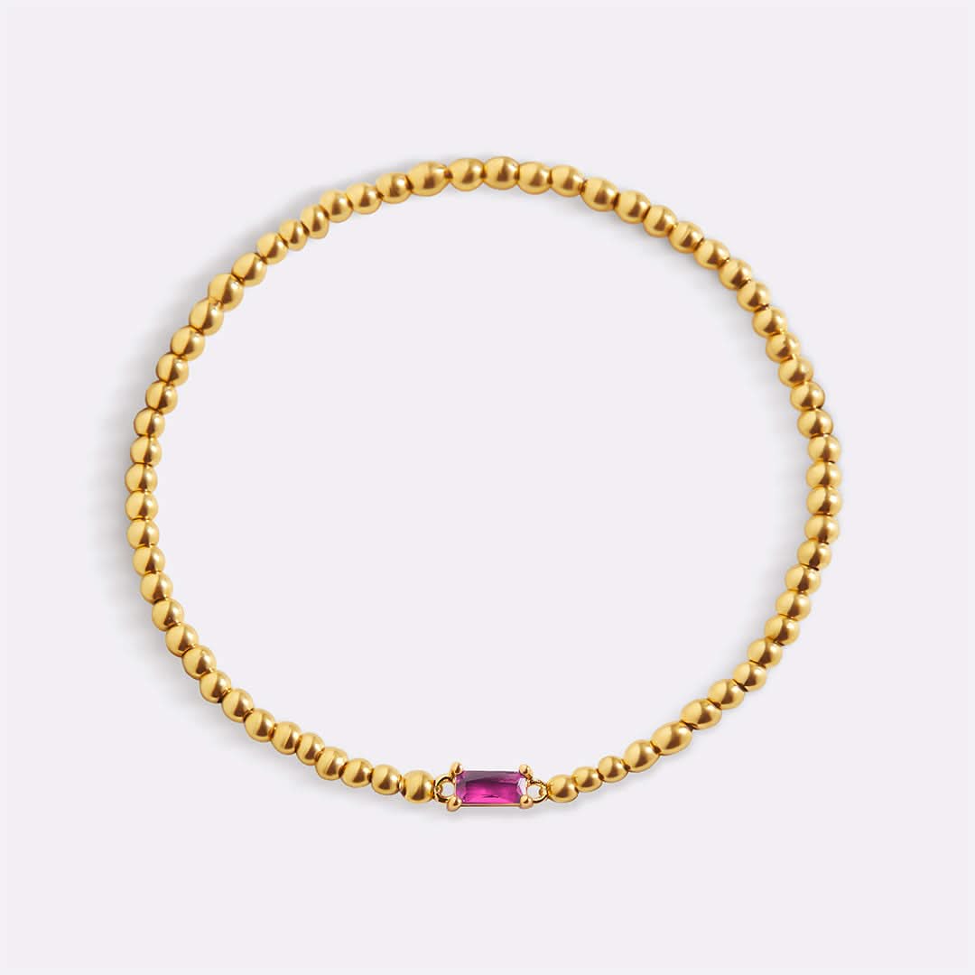 Bracciale con pietre di nascita in oro