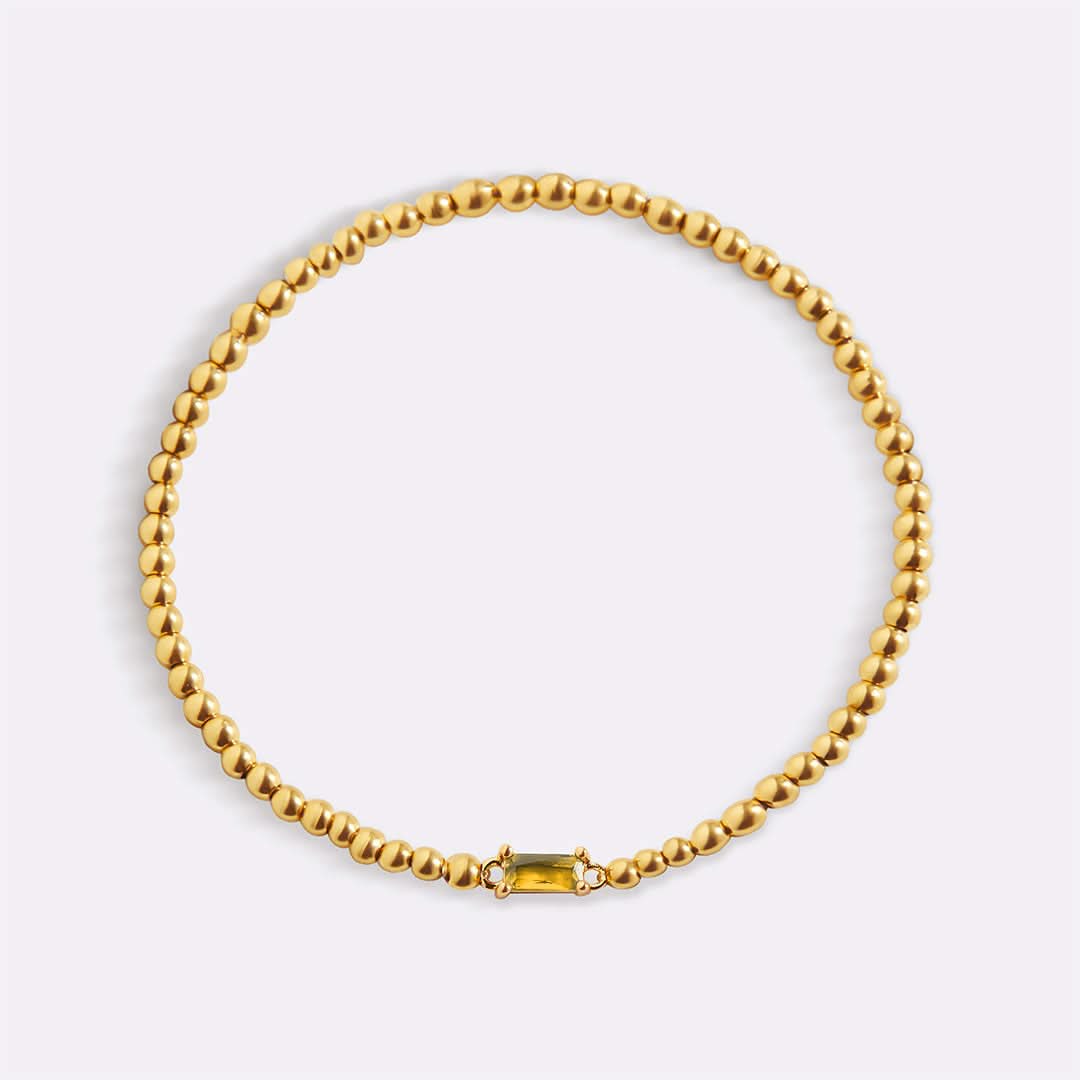 Bracciale con pietre di nascita in oro