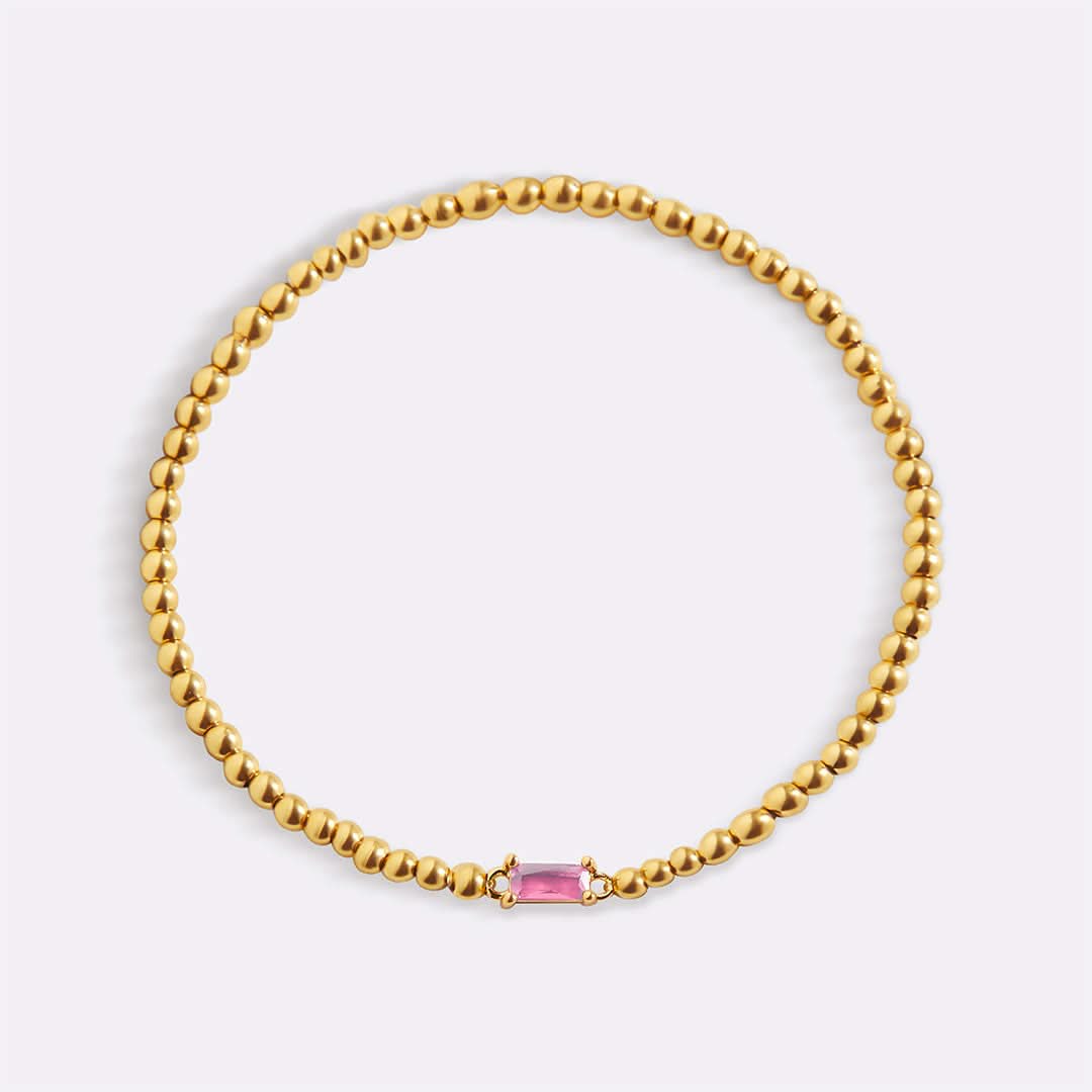 Bracciale con pietre di nascita in oro