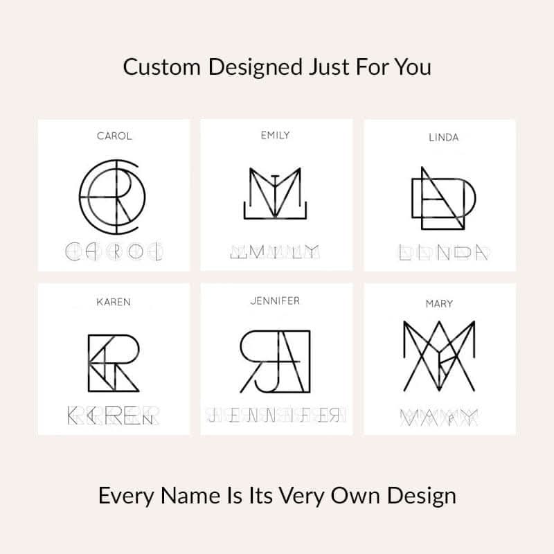 Minimalist Monogram Name Necklace