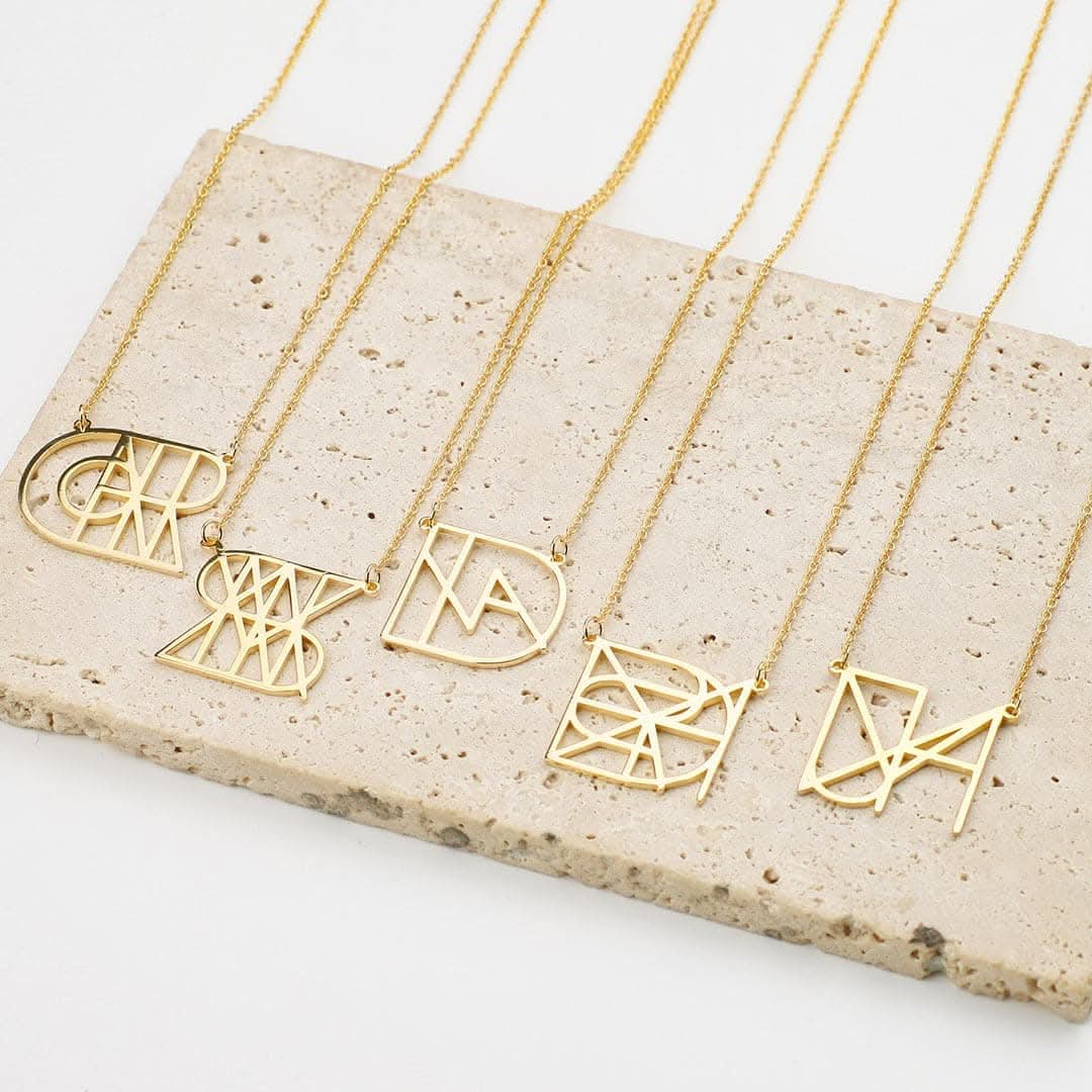 Minimalist Monogram Name Necklace