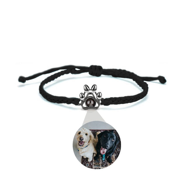 Bracciale con foto di zampa di animale domestico