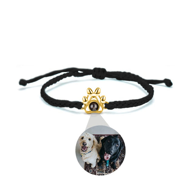 Bracciale con foto di zampa di animale domestico