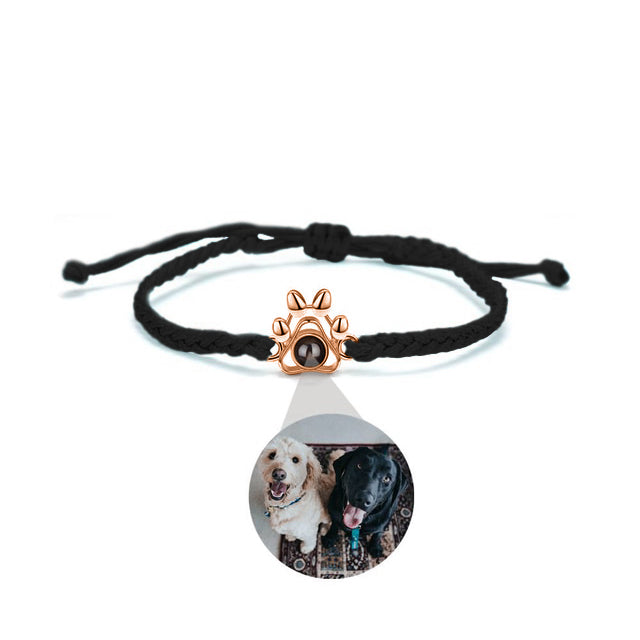 Bracciale con foto di zampa di animale domestico