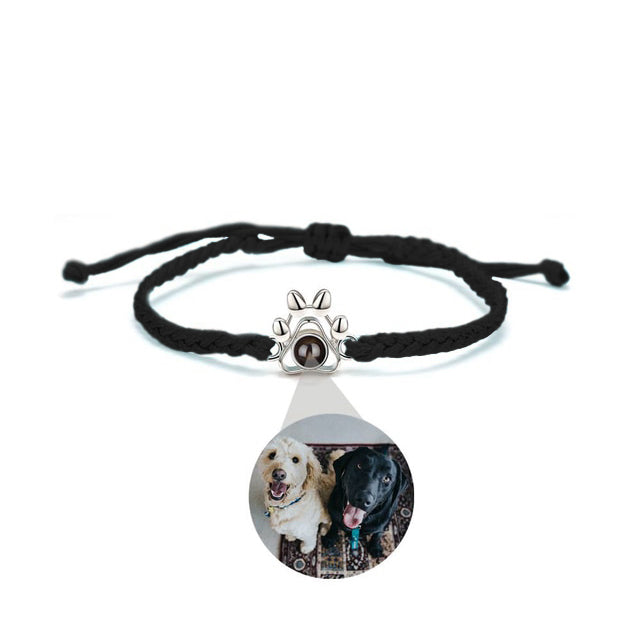 Bracciale con foto di zampa di animale domestico