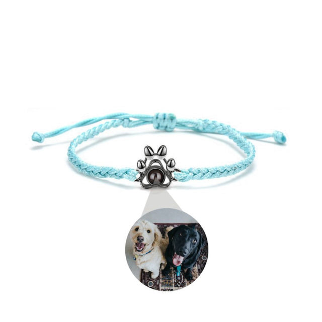 Bracciale con foto di zampa di animale domestico