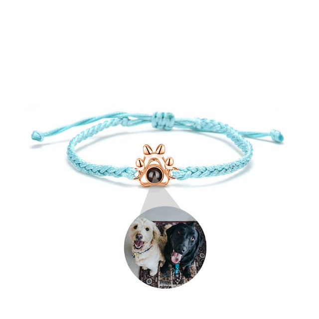 Bracciale con foto di zampa di animale domestico