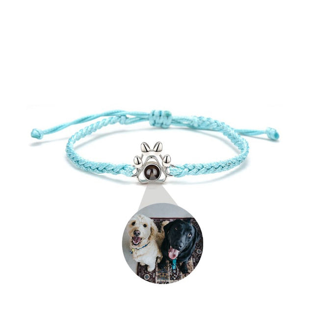 Bracciale con foto di zampa di animale domestico
