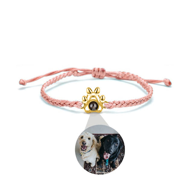 Bracciale con foto di zampa di animale domestico